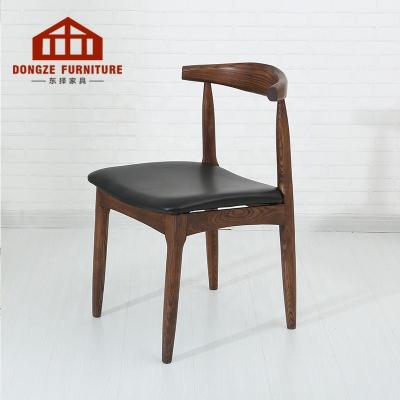 China Classic Style Modern Design Northern Europe Ox Horn Upholstered PU Chair for sale