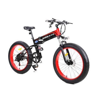 China Foldable electric mountain bicycle 1000W 48V lithium battery adult 26*4.0 fat tire bicycles electric mountainbike for sale