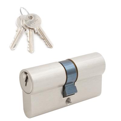 China Euro Profile Door Key Lock Brass Cylinder With Brass Pin 6 for sale