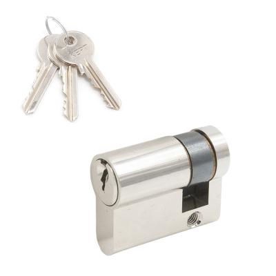 China Half Cylinder 50mm Brass Nickel Plated Door Lock for sale