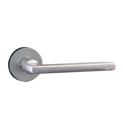 China Modern Round Rosette 135mm Aluminum Door Handle For Wooden Doors for sale