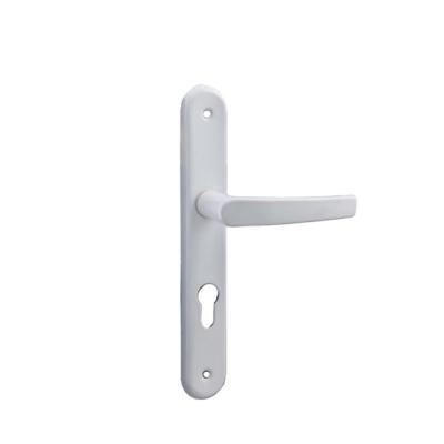 China Modern White PVC Door Aluminum Security Door Lever Handle for sale