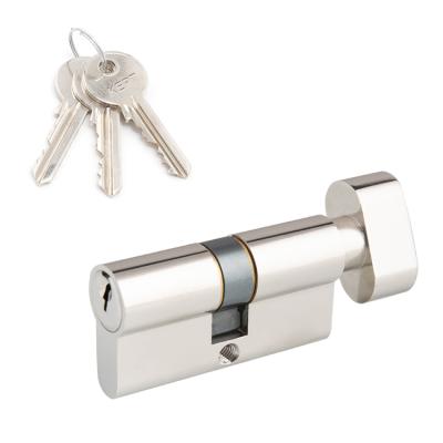 China Hot Sale 30 Degree D Type Brass Inch Turn Door Lock Brass Cylinder for sale