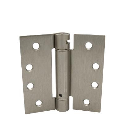 China Suitable for Residential Interior Wood Door Square Corner Brushed Nickel Spring Finish Door Hinge for sale