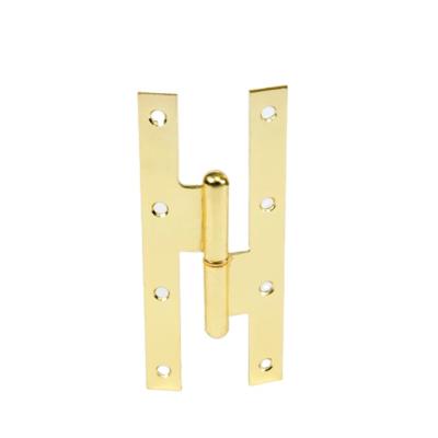 China Soft H Type Brass Plated Steel Door Hinge For Wooden Doors for sale