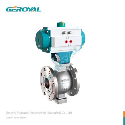 China Industrial Pneumatic Multifunctional Ball Valve 326V Ball Valve V-notch V-Type Structure for sale