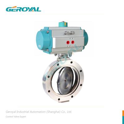 China General GUD 304 Stainless Steel 316 316L High Vacuum Butterfly Valve Negative Pressure Pneumatic Butterfly Valve for sale