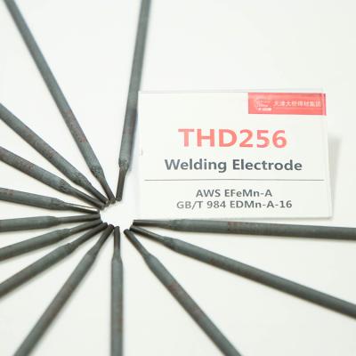 China Cast Iron D256 Tianjin Bridge Welding H08A Material Welding Electrodes AWS NO EFeMn-A Surfacing Electrode for sale