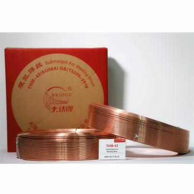 China Solid Carbon Steel SAW Wire GB T5293 SU08A h08a THM-43 AWS A5.17 EL12 for sale