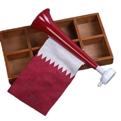 China PP WM2022 Qatar Soccer Fan Sound Maker Football Fan Horn With Qatar Flag Qatar Trumpet for sale