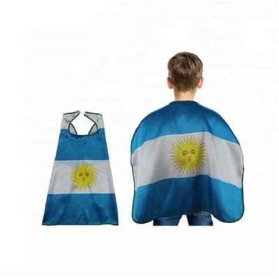 China 2022 Argentina Defender Little Argentinian Flag Kids Mini Cape Cape Scrolling Flag for sale