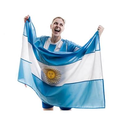 China National Argentina Country Flag Hanging Argentina Flag 5x3ft 90x150cm for sale