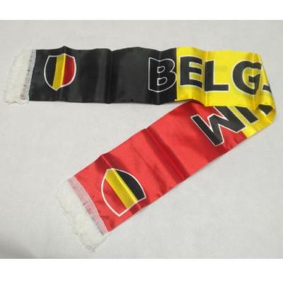 China Cheap 2022 Promotion Soccer Cup Belgium Fan Acrylic Woven Scarf for sale