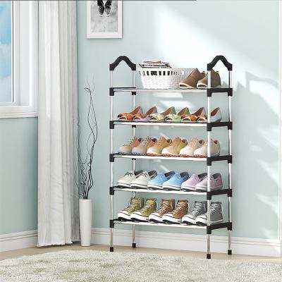 China (Other)Adjustable Free Standing Metal Shoe Rack Space Saving Shoe Storage Shelf Organizer for sale