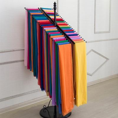 China Fashionable Custom Scarf Display Multifunctional Metal Scarf Display Floor Stand for sale