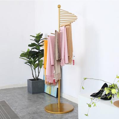 China Modern Fashion Design Retail Store Metal Scarf Multilayer Store Display Racks for sale