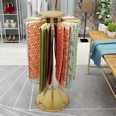 China Modern Metal Fabric Display Rack Store Scarf Rack Decorative Customized Display Rack for sale