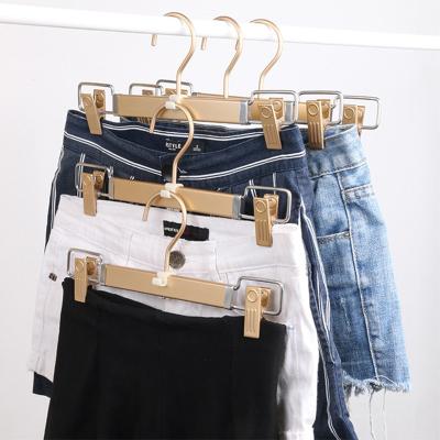 China Modern hot high quality aluminum amazon sale clothing store pants skirt hangers for sale