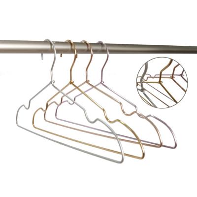 China Factory Supply Best Selling Modern Heavy Duty Aluminum Wire Hanger Garment Hanger For Cloth for sale