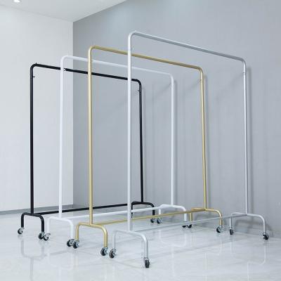 China Modern Simple Tending Heavy Duty Metal Rod Clothing Garment Rack Heavy Duty Rack for sale