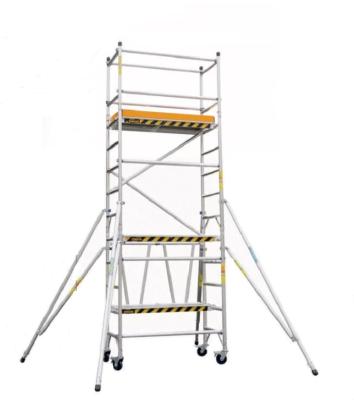 China Modern Mobile Climbing Ladder For Building Construction Scaffold Folding Aluminum Scaffolding Tower for sale