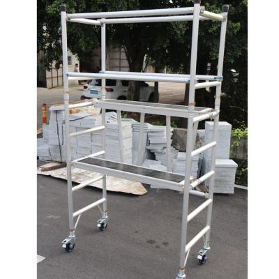 China Professional aluminum scaffold portable indoor mobile scaffolding aluminum alloy folding scaffold modern tower pulley sale for sale