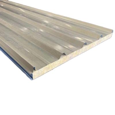 China Waterproof Proud And Easy To Install Fireproof Rock Wool Roof Sandwich Panel Price For Building Materials for sale