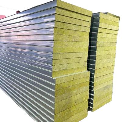 China Insulation Rock Wool Board Composition Products For Steel Sandwich Tile China Factory for sale