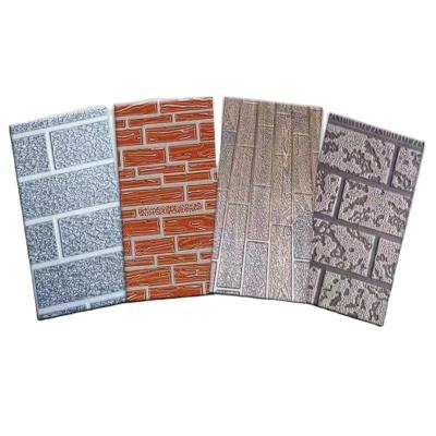 China Modern Decorative 16mm PU Sandwich Panel Panel Wood Grain Exterior Wall Panel for sale