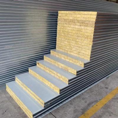 China Proud and waterproof easy to install rock wool wall tile sandwich panel installation price for sale