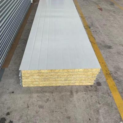 China Proud waterproof and easy to install best price rock wool insulated sandwich roof panels for clean room at any RAL color for sale