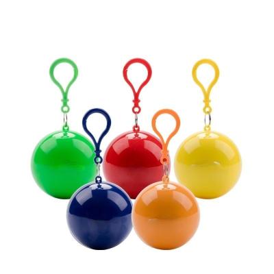 China 2022 china factory high quality easy hook Poncho Ball Disposable Plastic Raincoat Ball 6.5x13cm for sale