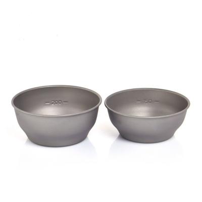 China New Listing Set Pure Titanium Camping Bowl 7.5x11.2x4.5cm for sale