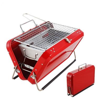 China Portable Stainless Steel Towel Shaped Outdoor Charcoal BBQ Grill Home Garden Picnic Or Camping Mini Burn Plant Oven BBQ Grill for sale