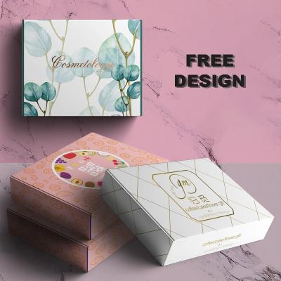 China Recyclable High Quality Custom Logo Pink Color Cosmetic Eco Friendly Products Corrugated Mailer Box Shipping Cardboard Packaging Paper Box for sale