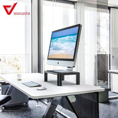 China (Height) Adjustable V-mounts Folding Black Computer Monitor Riser Stand For Laptop VM-MR04 for sale