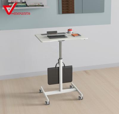 China (Height) Adjustable V-mount Office Home Rolling Height Adjustable Standing Laptop Desks With Pad Slot for sale