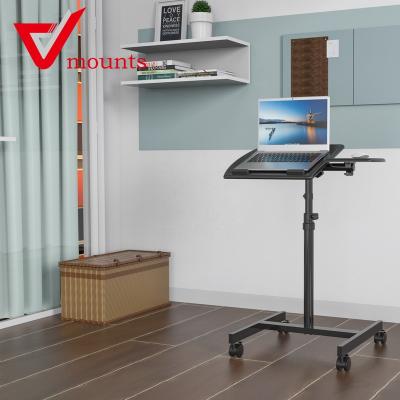 China Penumatic Height Adjustable (Height) Adjustable V-mount Mobile Tilting Workstation With Brake Casters for sale