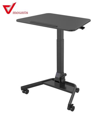 China Ergonomic Height Adjustable V-Mount Adjustable Laptop (Height) Mobile Desks With Gas Spring For Home Office for sale