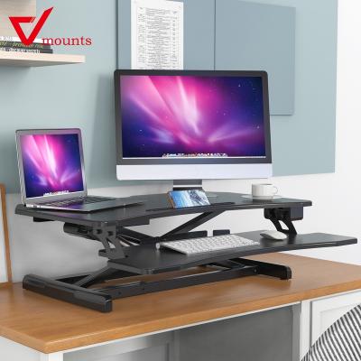 China Ergonomic Adjustable (Height) V-Mounts Desk Height Adjustable Sit Stand Desk VM-GSD33HE for sale