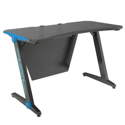 China Convertible V-Frames Z Shaped Large Size Table Office Desks Gaming Table Computer Desk Physical Channels With RGB Lights VM-ES02 for sale