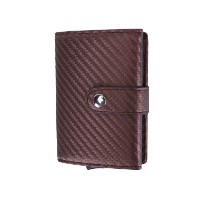 China 2022 European and American style PU leather aluminum thin wallets hot selling minimalist thin smart wallets small pop up wallet for sale