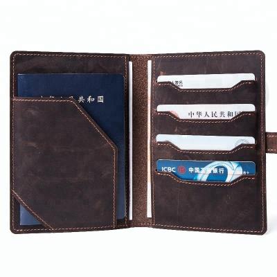 China Genuine Credit Card Holder Fashion RFID Family Passport Holder Leather Cover for sale