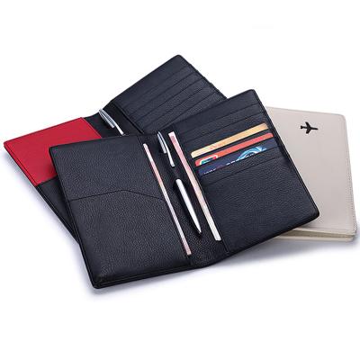 China Fashion Slim Travel Passport Cover Rfid Passport Holder Leather Leather for sale