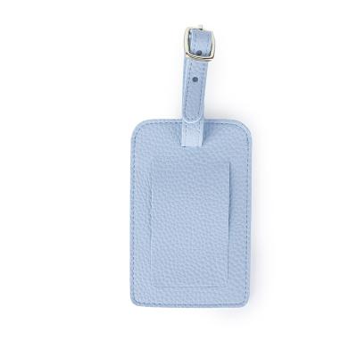 China PU Leather Tag Lychee Leather Rfid Luggage Tag Custom for sale