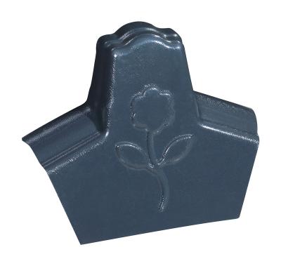 China Modern Traditional Materials Accessories Building Roof Tiles Head End Cover Of Sloped Ridge Tiles for sale