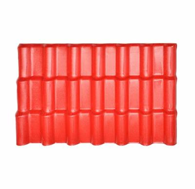 China Modern Customized Colors Asa Terracotta Coated PVC Roofing Tile Villa Building Materials Asa Synthetic Resin Roof for sale