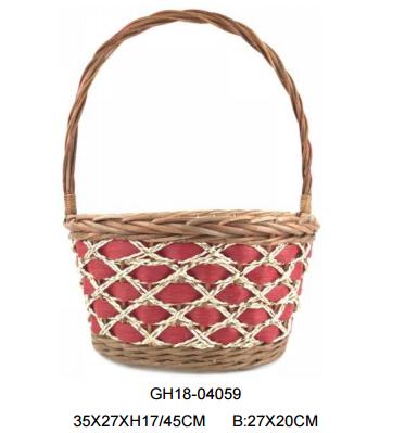 China Cheap viable wicker baskets wicker baskets handle, wicker baskets for gifts for sale