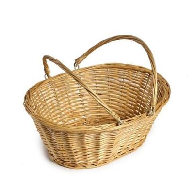 China Europe Wicker Basket For Gift Food Fruit , Wicker Basket With Flexible Handle for sale