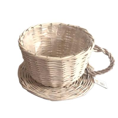 China Viable Hot Sale Handwoven Wicker Mini Teapot Basket, Willow Teapot Shape Basket for sale